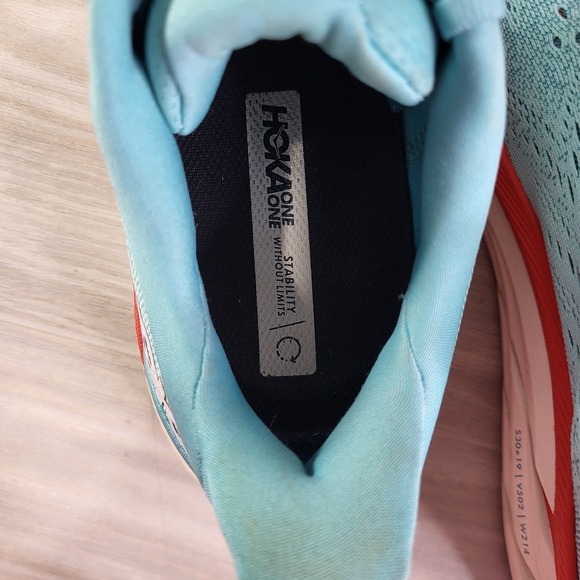 Hoka One One Clifton 8 Shoes Womens Size 9B Mint Purple Running Sneakers - Picture 7 of 13